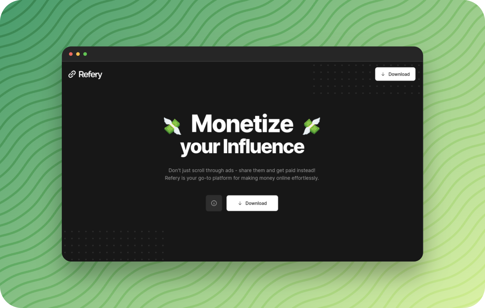 Screenshot of Refery