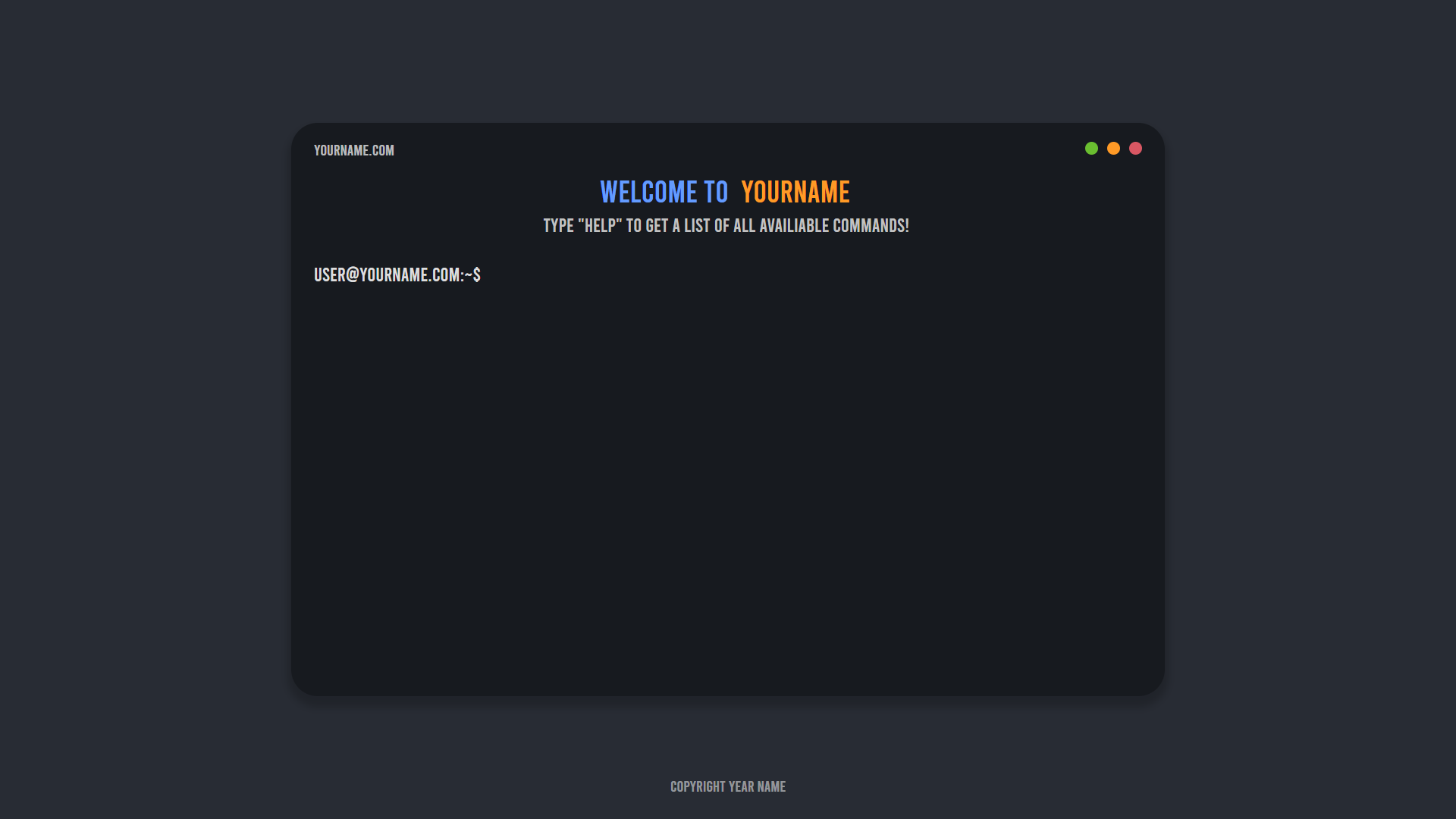 Screenshot of Terminal Portfolio